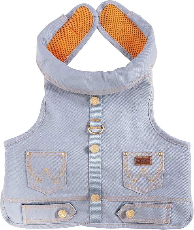 Breathable Denim Dog Vest with Mesh Lining