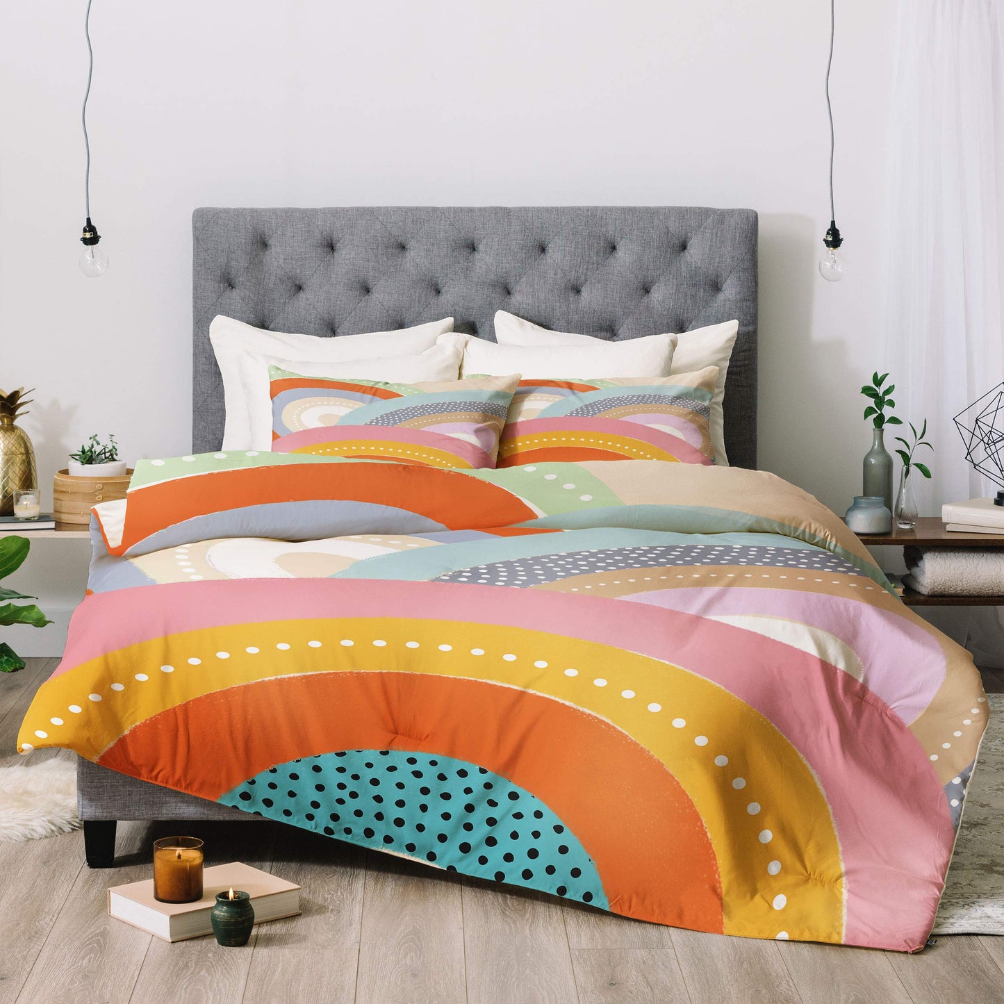 Rainbows and Polka Dots Emanuela Carratoni Comforter Set with Pillowcase(s), Twin/XL