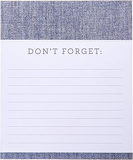 Chambray Notepad with Lined Pages and "Don't Forget" Header