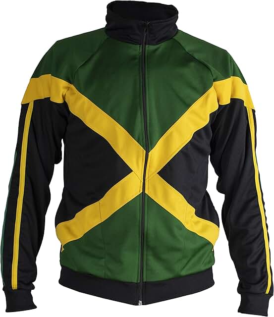 Authentic Jamaican Long Sleeve Reggae Zip-Up Jacket