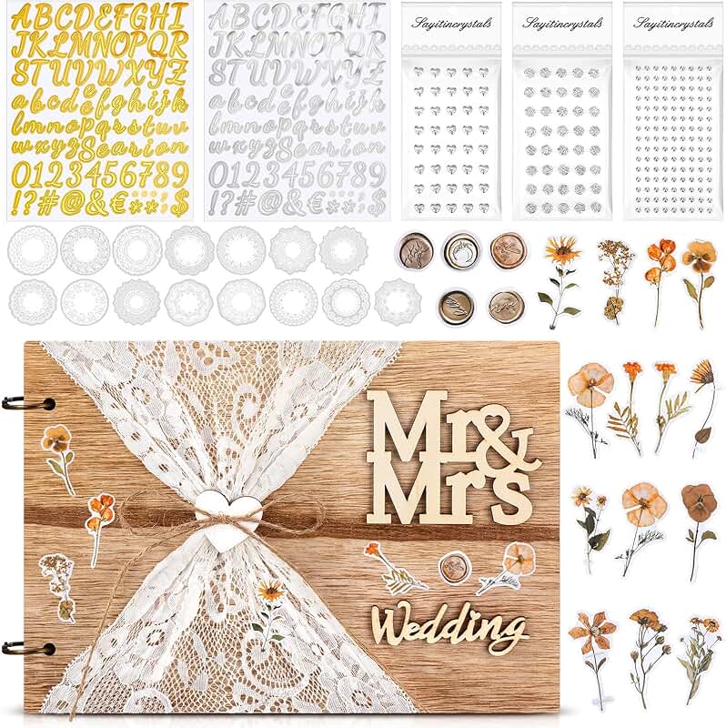 Letters to the Bride Wedding Memory Book with Stickers