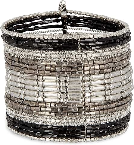 Adjustable Beaded Cuff Bracelets for Women
