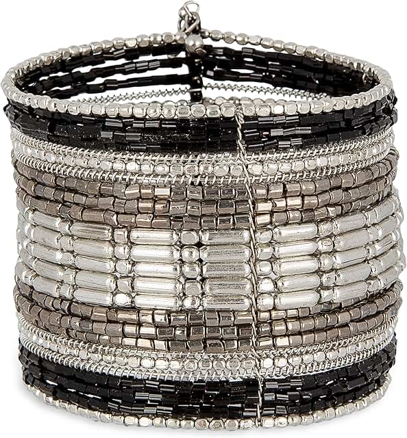 Adjustable Beaded Cuff Bracelets for Women