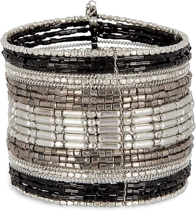 Adjustable Beaded Cuff Bracelets for Women