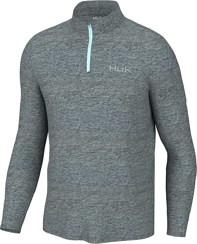 Men's Heather Pullover with 1/4 Zip for Fishing