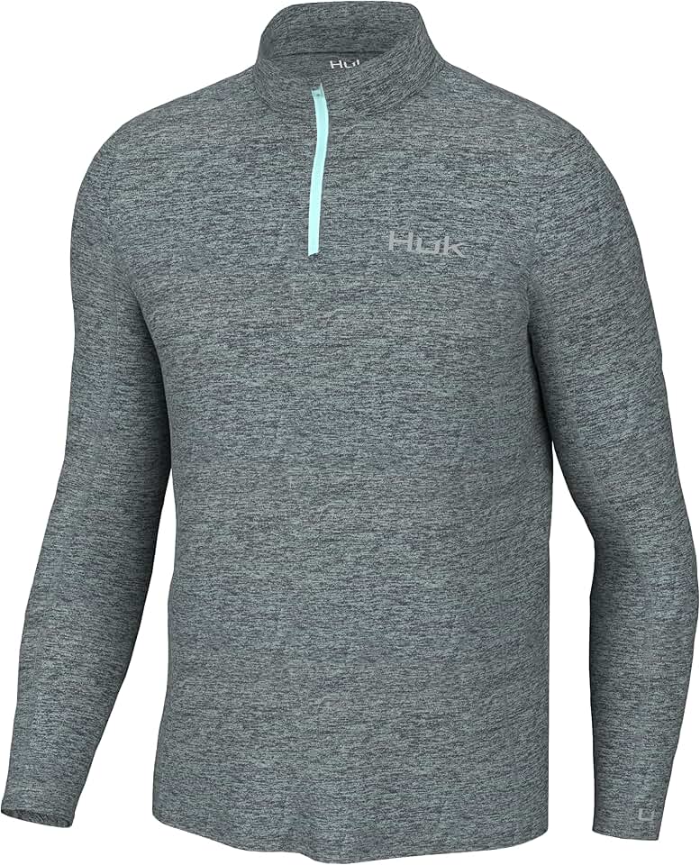 Men's Heather Pullover with 1/4 Zip for Fishing