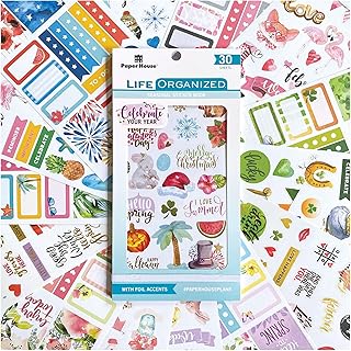 Seasons Collection 30-Sheet 1200-Piece Planner Sticker Folio