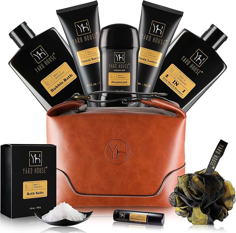 Men's Sandalwood Amber Bath and Body Gift Set