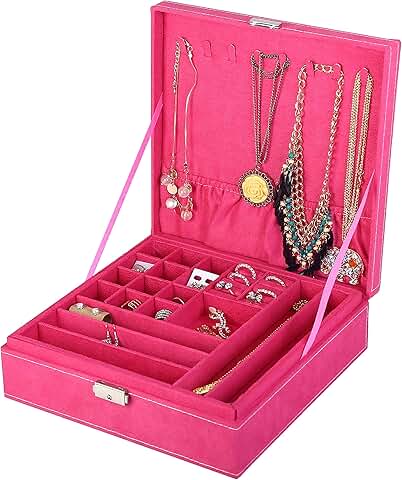 Two-Layer Jewelry Organizer with Lock