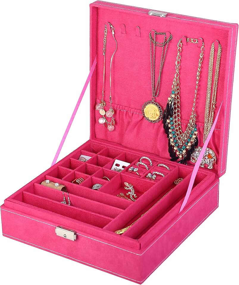 Two-Layer Jewelry Organizer with Lock