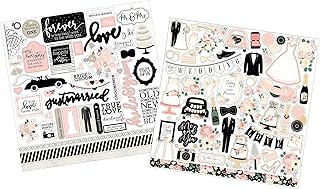 Romantic Wedding Scrapbook Stickers Set of 2