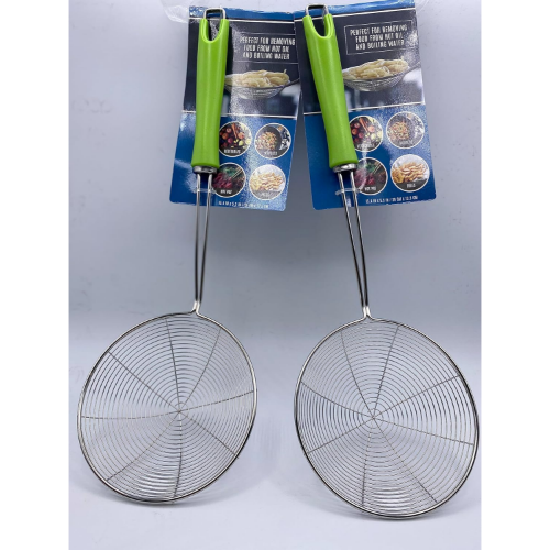 MODAIO-(2-Pcs) - Stainless Steel Spider Scoop & Strain Skimmer - Green