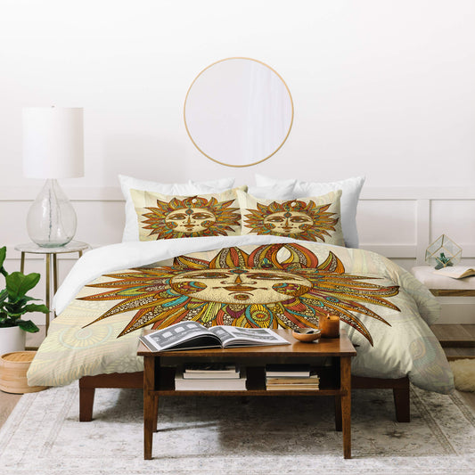 Valentina Ramos Helios Duvet Set with Two Pillow Shams, Full/Queen, Neutral