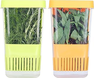 Herb Keeper for Refrigerator, Clear BPA-Free Storage Container