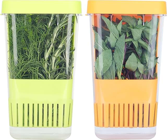 Herb Keeper for Refrigerator, Clear BPA-Free Storage Container