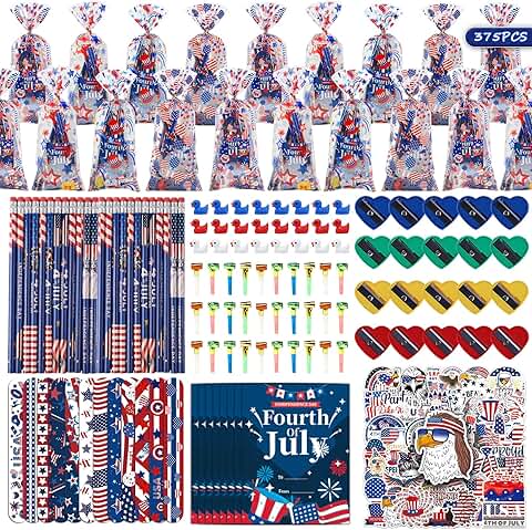 375-Piece Independence Day Stationery Set with Goodie Bags