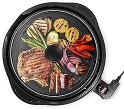 11-inch electric indoor nonstick grill with lid