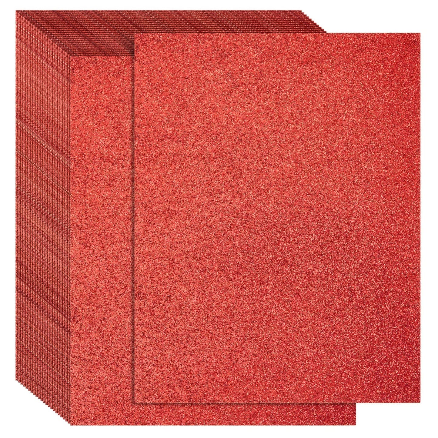 Red Glitter Cardstock Paper 8.5 x 11, 24 Sheets
