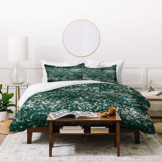 Zoe Wodarz Deep Dive Duvet Set with Pillow Sham, Twin, Green