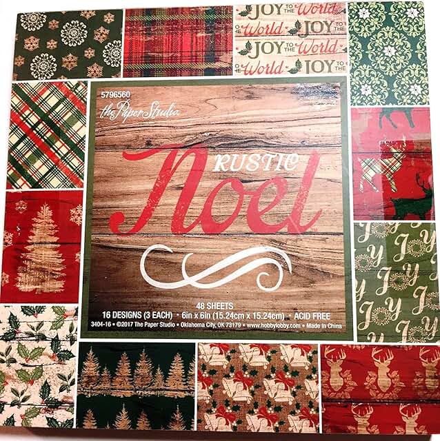 Rustic Noel 6x6 Christmas Scrapbook Paper Pack
