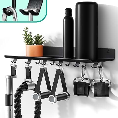 1-Tier Floating Shelf for Gym and Home Storage