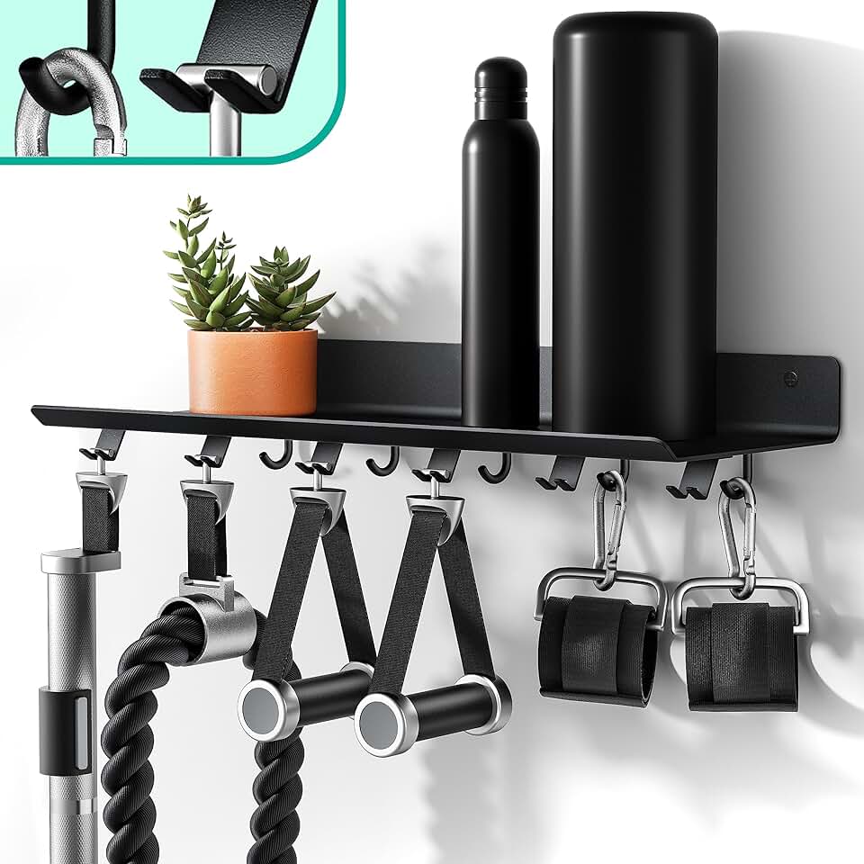 1-Tier Floating Shelf for Gym and Home Storage