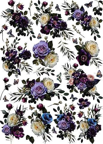 Dark Purple Rice Paper for Crafts, 11.5 x 16 inches