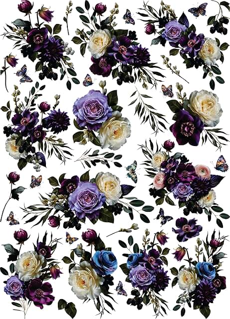 Dark Purple Rice Paper for Crafts, 11.5 x 16 inches