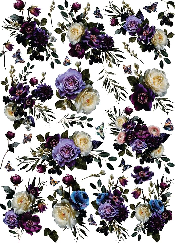 Dark Purple Rice Paper for Crafts, 11.5 x 16 inches