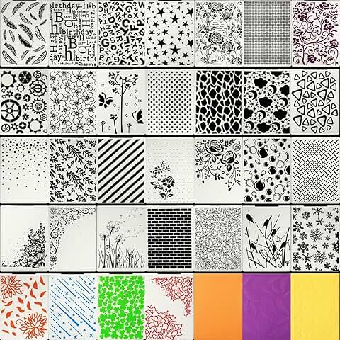 32 Embossing Folders for Card Making and Crafting