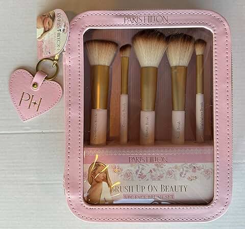 Five-piece face makeup brush set in a luxury box