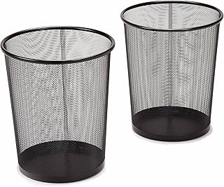 2-Pack Steel Mesh Round Trash Cans, 6 Gallon