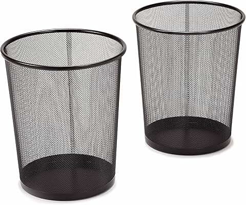 2-Pack Steel Mesh Round Trash Cans, 6 Gallon