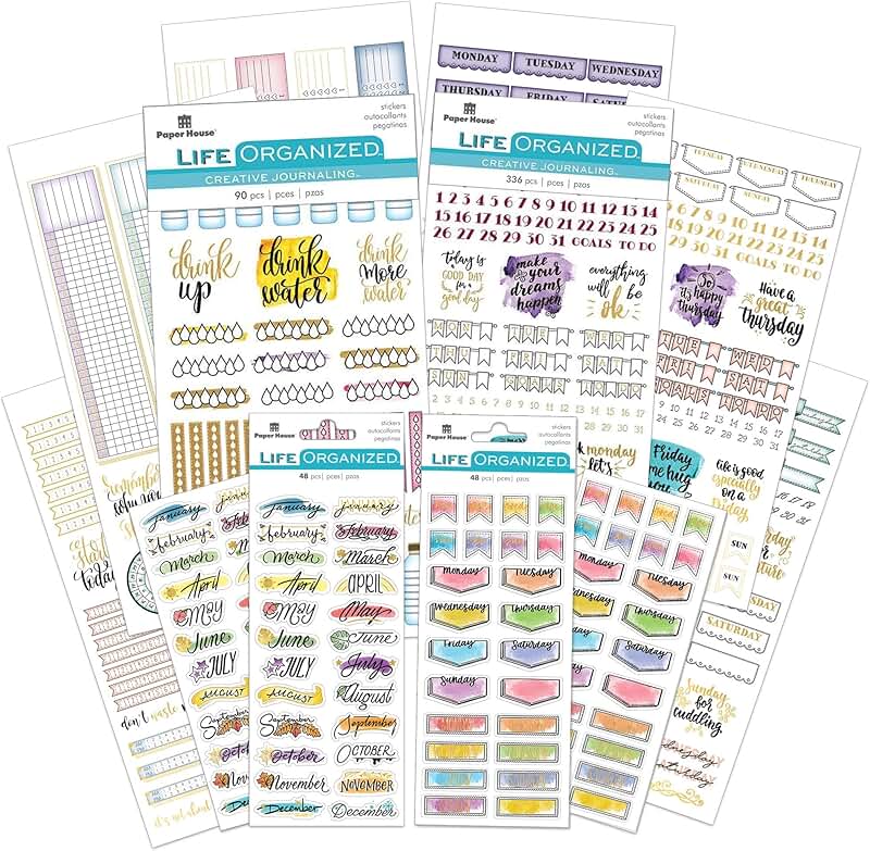 Planner Sticker Day Tracker Set of 4 Sheets