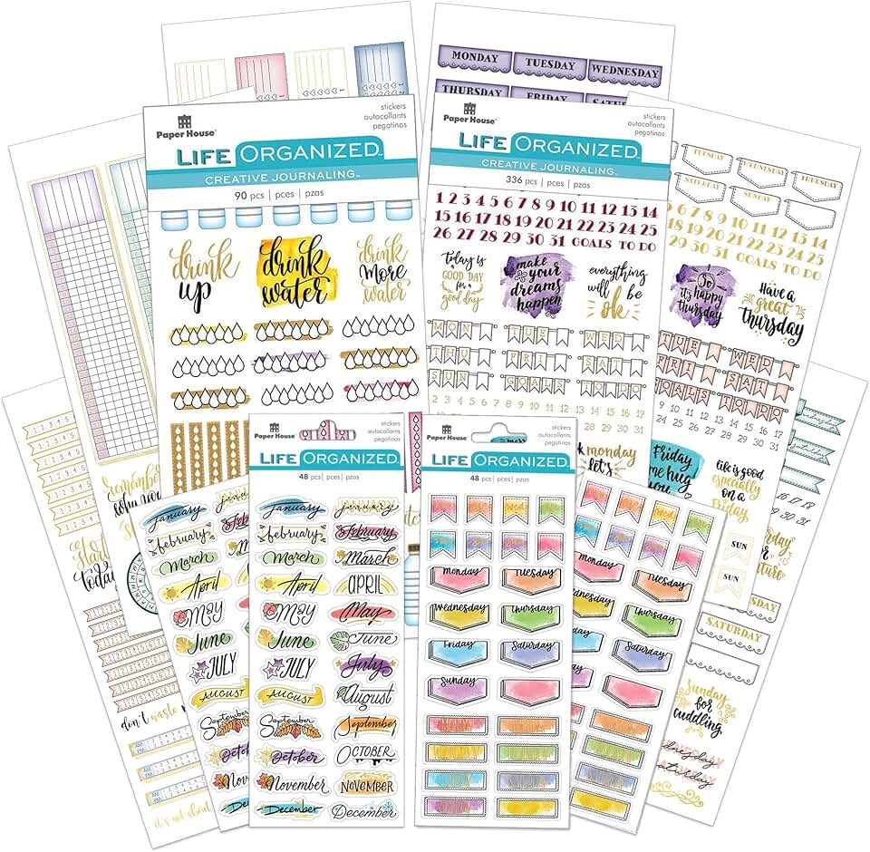 Planner Sticker Day Tracker Set of 4 Sheets
