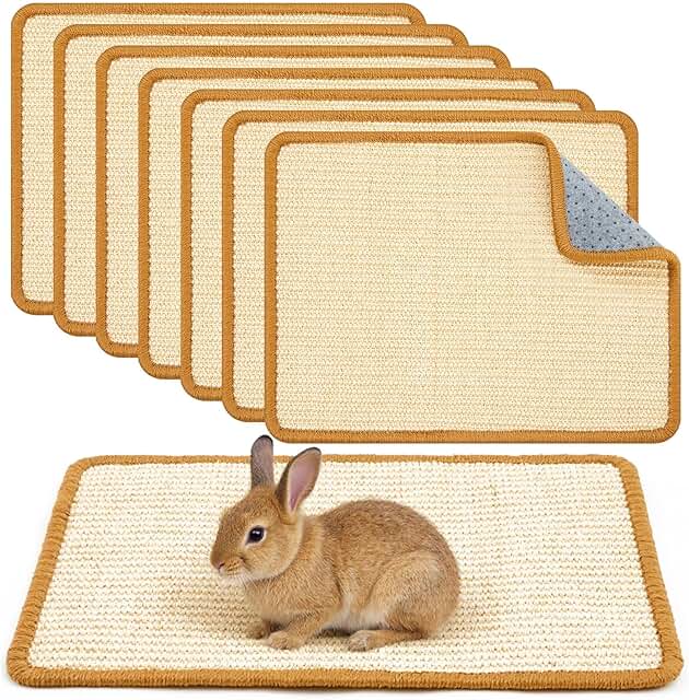8 Pack Natural Sisal Rabbit Scratch Pads