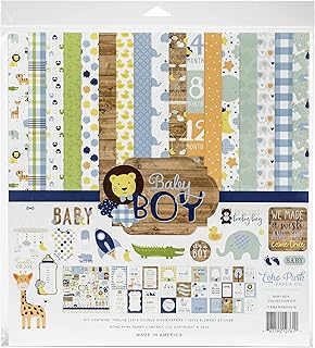 Baby Boy Collection Kit with Blue, Green, Mint, Yellow Paper