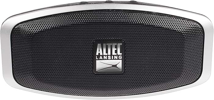 Waterproof portable Bluetooth speaker with 6-hour battery