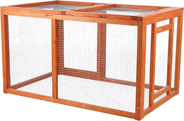 Outdoor Chicken Run with Mesh Cover Extension
