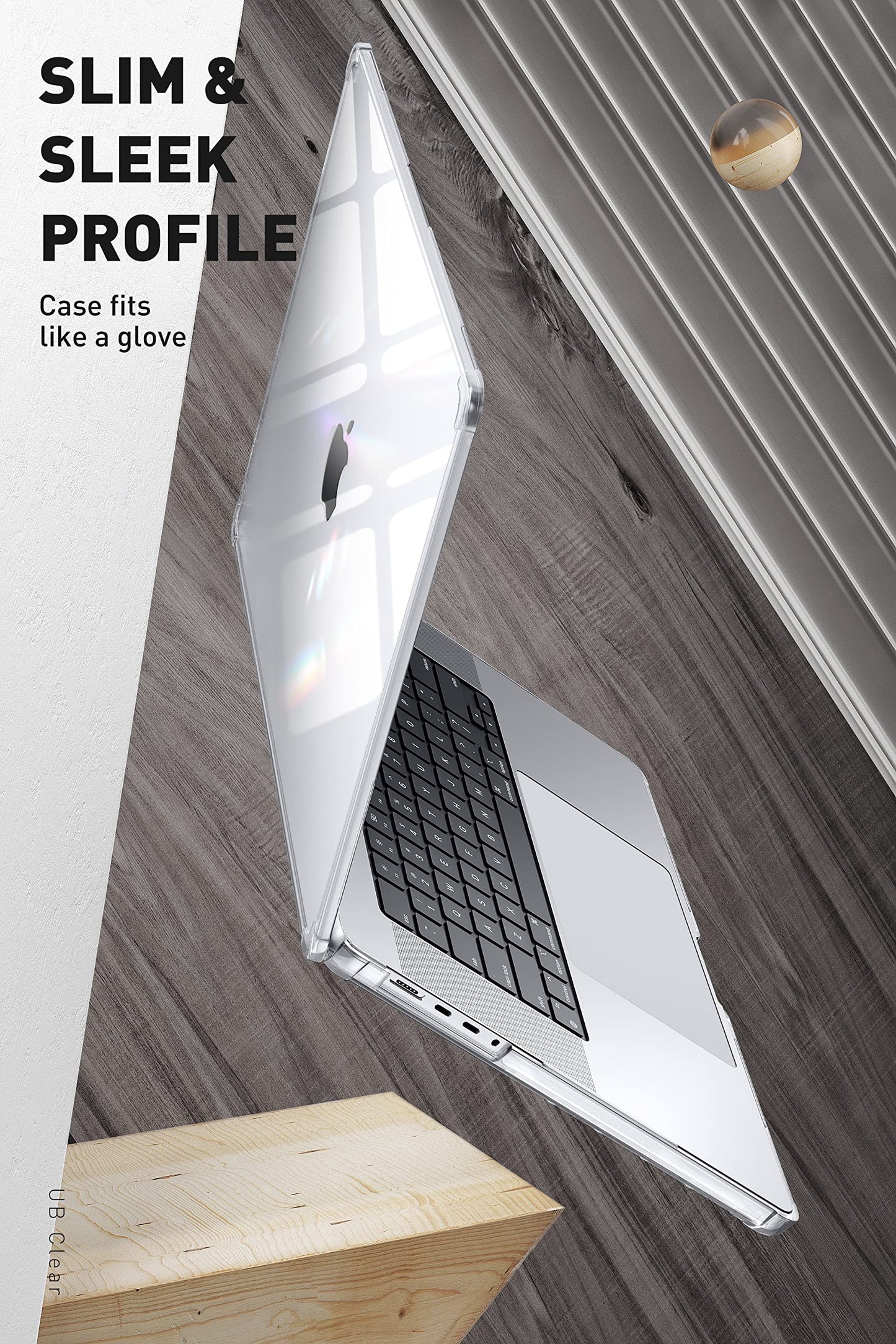 Unicorn Beetle Clear Series Case Designed for MacBook Pro 16 Inch (2021 Release) A2485 M1 Pro / M1 Max,Slim Clear Protective Scratch Resistant Cover for MacBook Pro 16" with Touch ID (Clear)