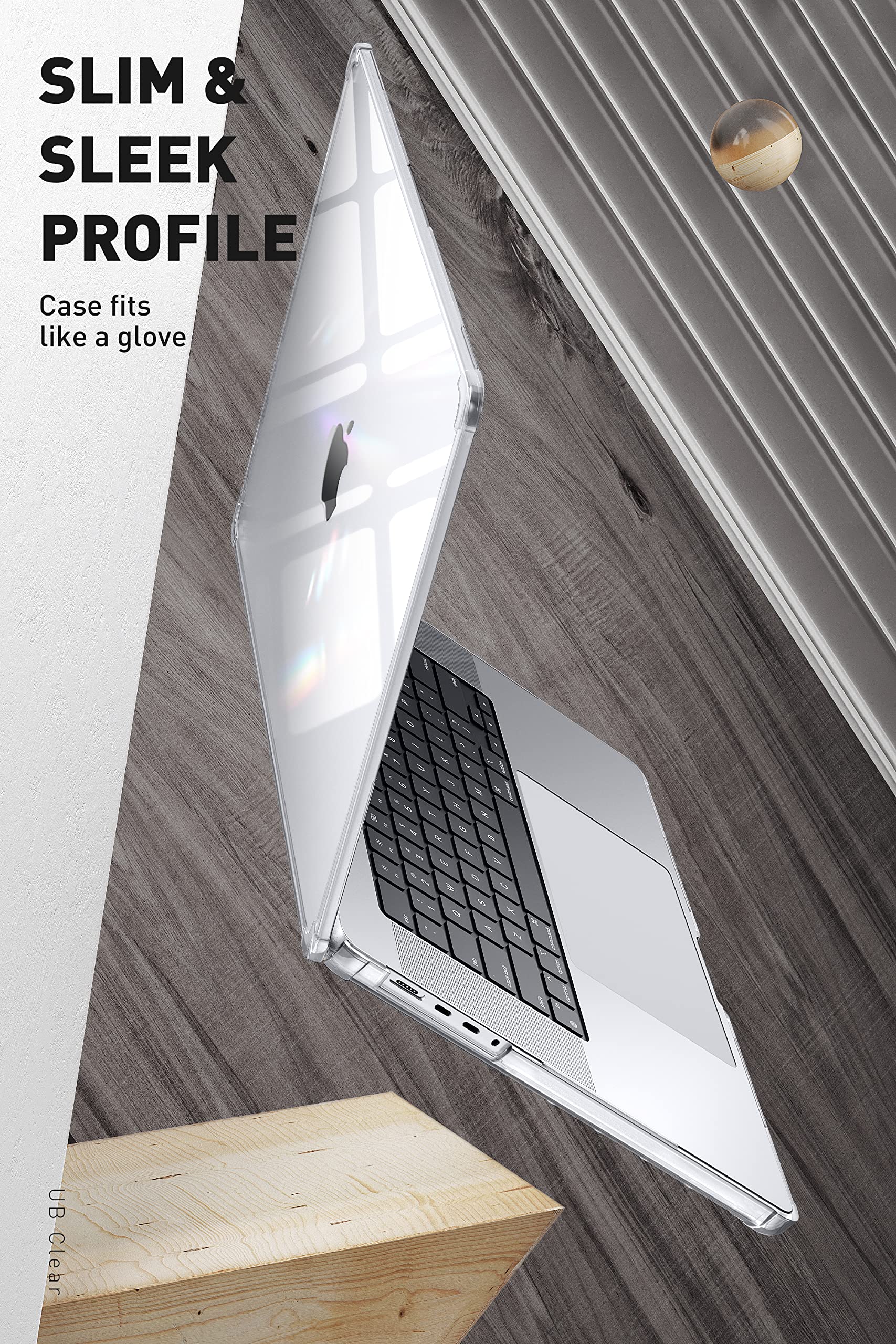 Unicorn Beetle Clear Series Case Designed for MacBook Pro 16 Inch (2021 Release) A2485 M1 Pro / M1 Max,Slim Clear Protective Scratch Resistant Cover for MacBook Pro 16" with Touch ID (Clear)