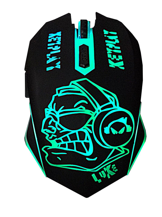 '- Luke - Gaming Mouse Ergonomic 6 Buttons 7 Color Led Light 4 Adjustable DPI High Resolution UV Friendly Surface Gamer Mouse USB Wired PC MAC Linux Computer Mouse