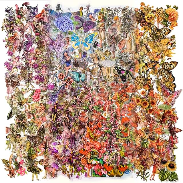 Vintage Fairy Stickers for Journaling, 180 Pieces