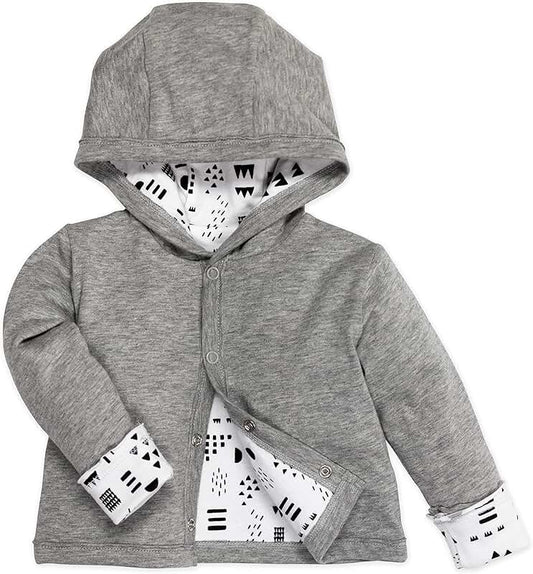 Reversible Baby Hoodie in Organic Cotton