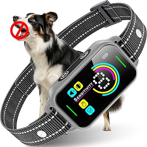 Dog Bark Collar with Adjustable Sensitivity and Modes