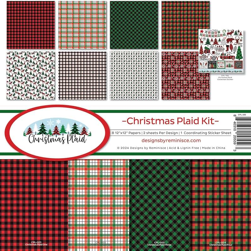 Christmas Plaid Scrapbook Collection Kit