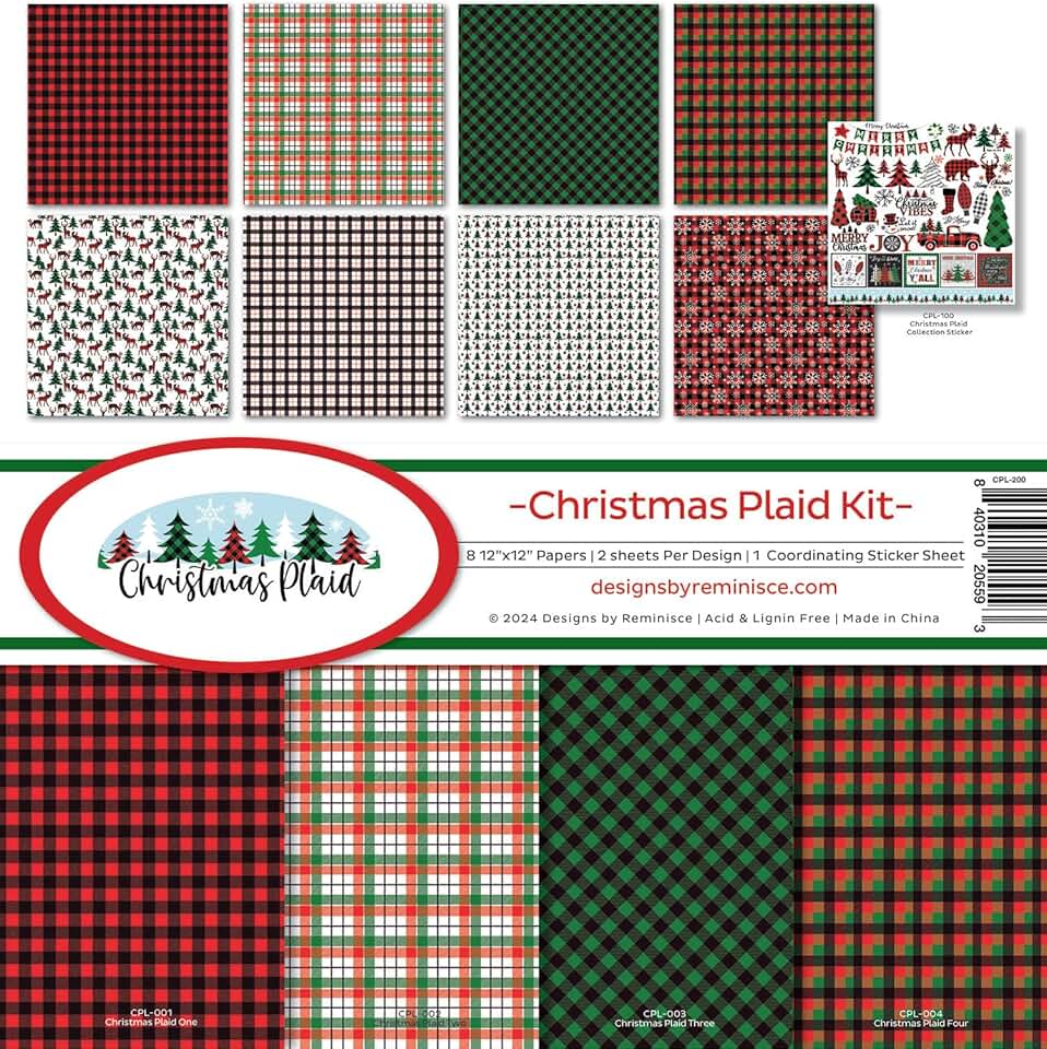Christmas Plaid Scrapbook Collection Kit