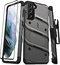 Galaxy S21 Plus case with screen protector and kickstand