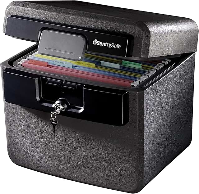 Fireproof and waterproof safe with key lock