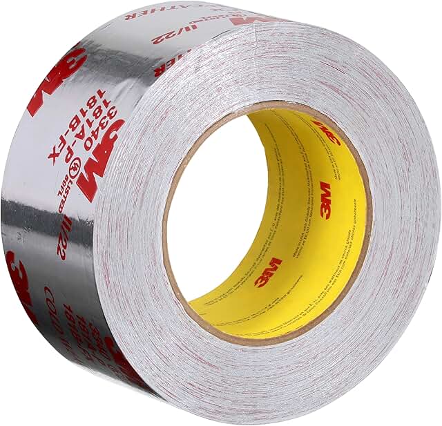 Aluminum Foil Tape, 2.5" x 50 yd, Silver